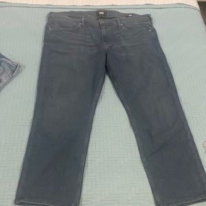 Paige jeans 42x26 tailor hemmed small blemish on left front shown in picture